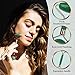 Jade Roller for Face and Gua Sha Scraping Tool Kit with Carry Pouch - Natural Stone Anti Aging Beauty Facial Massage Set - Beautiful Skin Detox Helps Reduce Wrinkles, Puffy Eyes, Fine Lines
