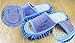 Moolecole Microfiber House Floor Cleaning Mop Slippers Detachable Mopping Shoes Cleaning Tool Fits Mens Size 7-8.5 Blue