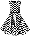 MUADRESS Girls Sleeveless O-Neck Audrey 1950s Vintage Swing Princess Party Dress