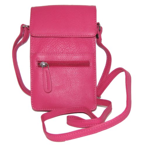 Leather Slim Crossbody Handbag (Pink) Bags & Cases Store