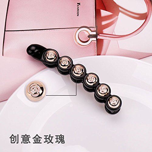 usongs hairpin medium banana clips trumpet vertical clip twist clip pearl diamond bow hair accessories ponytail clip tuba - Thumbnail 3