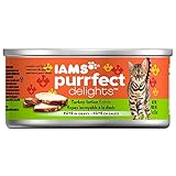 IAMS PURRFECT DELIGHTS Pate Adult Wet Cat Food, Turkey, 3 oz. (Pack of 24)