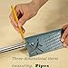 Neepanda Woodworking Square Size Measure Ruler with Carpenter Pen,Woodworking 3D Mitre Angle Measuring Tool with Gauge & Ruler for Three Dimensional Items Measuring Timber, Pipes,Etc
