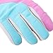 Simplicity Girl's Skiing Gloves Winter Warm Mittens, Pink Blue Grey, M(7-9 Years)