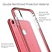 Ispider Crystal Clear Case Designed for iPhone XR, [3-Meter Anti-Fall] Premium Protective, Slim Case for Apple iPhone XR, [Hard PC Back and Dual-Layer Reinforced TPU Bumper Frame] - Red