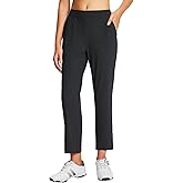 baleaf Women's Golf Pants Petite Stretch Lightweight 7/8 Travel Pants Zip Pockets Casual Work Ankle