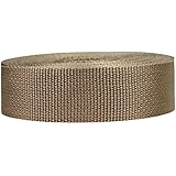 Strapworks Lightweight Polypropylene Webbing - Poly Strapping for Outdoor DIY Gear Repair, Pet Collars, Crafts â€“ 1.5 Inch x 25 Yards - Tan