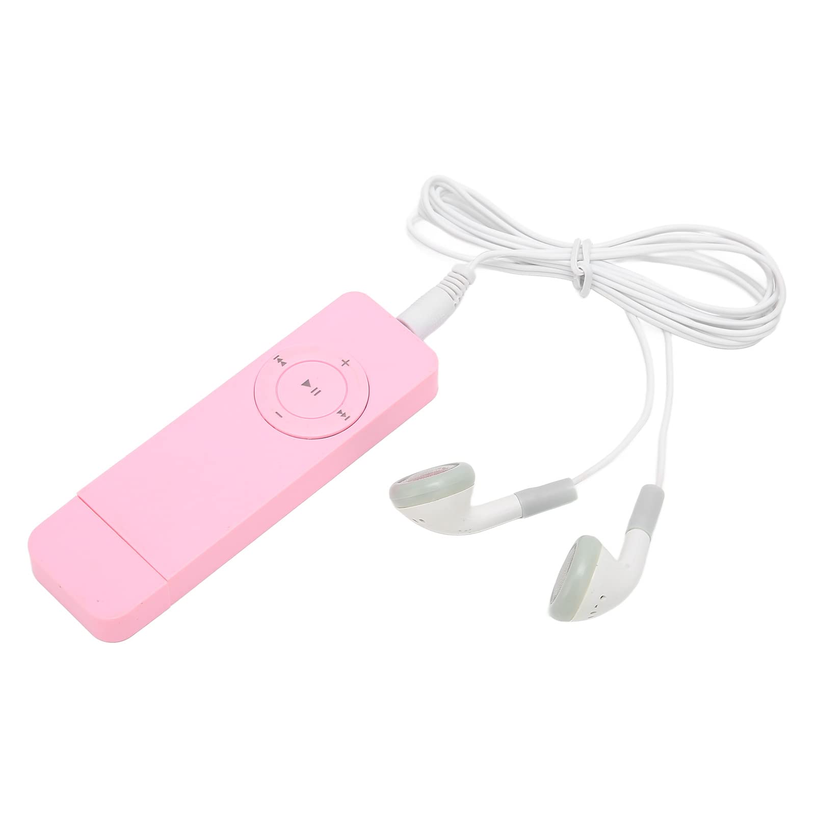 USB MP3 Player, Lossless Sound Portable Digital Music Player with Earphones and Lanyard, MP3 Music Player for Kids Adults, Support Up to 64GB (Roseate)