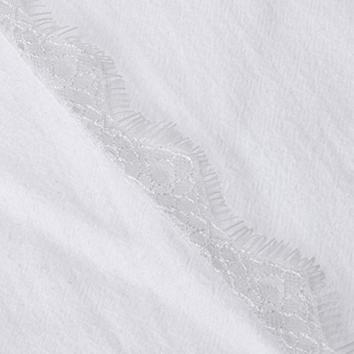 lotus.flower 2018 Womens Chiffon Sexy Lace Vest Fashion V-Neck Cotton Sleeveless T-Shirt (XL, White) - Thumbnail 5