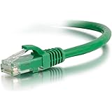 C2G/Cables to Go 27170 Cat6 Snagless Unshielded (UTP) Network Patch Cable, Green (1 Foot/0.30 Meters)