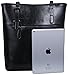 Iswee Shoulder Handbags Top Handle Satchel Work Bags Purse for Women (Vertical Version-Black)