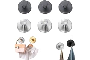 Stainless Steel Suction Cup Hooks, Twist & Lock Heavy Duty Adhesive Hooks for Bathroom Kitchen, Tool-Free Suction Hooks for T