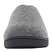 Women's Comfort Polar Fleece Slip on Slippers Color Block Memory Foam House Loafers Shoes w/ Indoor, Outdoor Sole Gray Medium