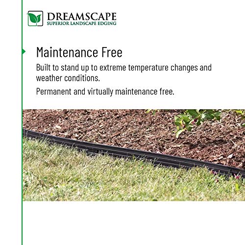 Dreamscape EZ Edge Aluminum Landscape Edging 4 Strips, 6ft Each (24ft Total), Mill Finish
