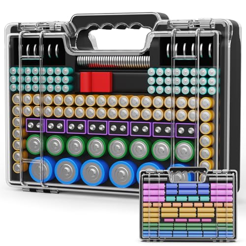 Vecefy Battery Organizer Storage Case Tester