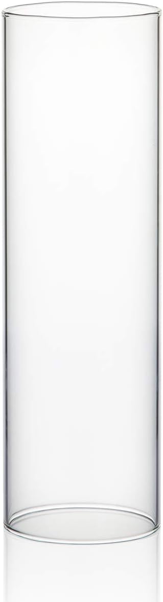 WGVI Clear Hurricane Candleholder,Glass Chimney for Candle Open Ended, Chimney Tube of Sizes in Various for Choice, 2.5" Wide x 8" Tall: Home & Kitchen