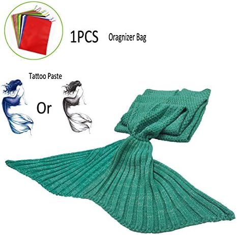 Amazing Mermaid Tail Blanket By ACRIMAX – Comfortable & Soft Design, Unique Fish Scale Knit Pattern, Eco-Friendly & Hypoallergenic Material, Large & Warm Snuggle Companion, Breath-Taking Gift Idea
