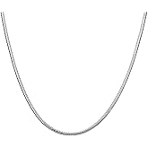 Goldenchen Fashion Jewelry 925 Sterling Silver 3mm Snake Chain Necklace for Men Women (18 Inches)