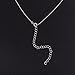 Zealmer 14K White Gold Plated Infinity Heart Pendant Necklace for Women