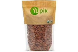 Yupik Organic Raw European Almonds, 1Kg, Non-GMO, Vegan, Gluten-Free, Good Source of Protein, Fiber, Iron & Calcium, Low in C