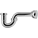 PF WaterWorks DecoTRAP Decorative ABS P-Trap (Kitchen/Bathroom) with Matching Wall Adaptor Cover - Universal (1-1/2-Inch or 1