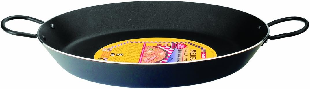 Ibili 46 cm Paella Pan Nero, Black/Silver