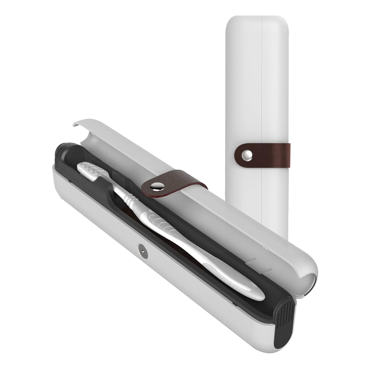 HuBDIC HubiCare Portable UV Toothbrush Sanitizer Travel Case Cycle Rechargeable Sterilizer Box Cleaner Holder Fits Electric Toothbrush Heads and Manual (1 Pack)