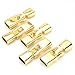 BEADNOVA Gold Plated Integral Clasps Jewelry Finding Clasps End Clasps Buckle Clasps For Leather Cords Bracelets Making 5 Sets Pack