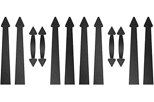 ZEKOO Garage Door Magnetic Decorative Hardware Kit, 8 Hinges 4 Handles Door Carriage Accents for 2 Car Garage, Color Black