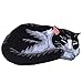 USTIDE Black Cute Sleeping Cat Decor Doormat, Bedroom Non-Slip Area Rug,Tabby Cat Carpet 31.4
