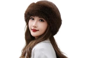 BSYLOO Thickened Faux Fur Warm Hat, Luxurious Women’s Faux Mink Mongolian Hat, Versatile New Winter Beret for Women Girls