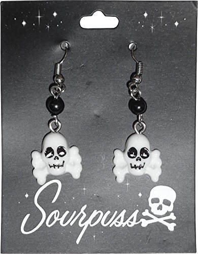 Skull & Crossbones Drop Earrings from Sourpuss Clothing
