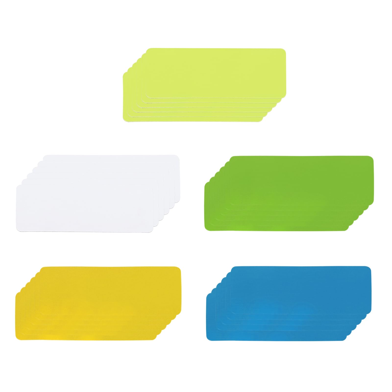 PATIKIL Magnetic Name Tag 3.15x1.18Inch, 60 Pcs Dry Erase Magnet Labels Waterproof Reusable Strips for Classroom Office Refrigerator Home whiteboard, 5 Multicolor