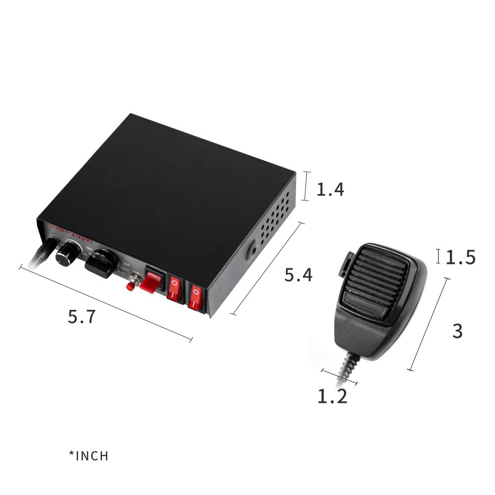 Car Police Siren,Electronic Emegency Siren,9 Tone Wired PA System for Car
