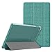 Dadanism Case Fit All-New Amazon Kindle Fire 7 Tablet (9th Generation, 2019 Release), Translucent PC Back Shell Ultra Slim Lightweight Trifold Stand Cover with Auto Sleep/Wake - Denim Sage