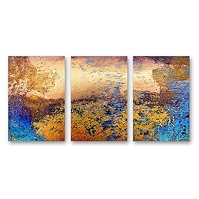 NWT Canvas Wall Art Abstract Iron Rusty Painting...