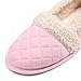 ChicNChic Women Plush House Slippers Ladies Non Slip Indoor Winter Bedroom Shoes Pink 7-8 B(M) US