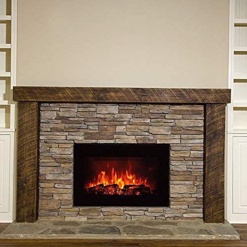Homeleader 36" Electric Fireplace Heater, with Remote Control, Wall Mounted and Freestanding Fireplace, Space Heater, 1500W, Black