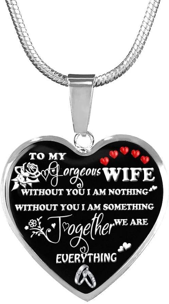 heart necklace for wife