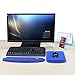 Nex Mouse Mat with Keyboard Wrist Rest Pad Kit Comfortably Made of Memory Foam (Blue)