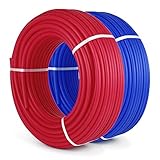 OrangeA PEX Tubing 1/2 Inch Potable Water Pipe 2 Rolls X 300Ft Tube Coil PEX-B Non Oxygen Barrier Piping for Hot Cold Plumbing and Radiant Floor Heating Applications