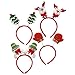 Scale Rank Christmas Headbands 10 Piece Set, Stylish Christmas Theme Headbands, One Size Fits All, for Christmas Parties, Photo Booth and Party Favors