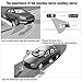 Audew 2 Pack Square Blind Spot Mirror 360° ABS Glass for All Universal Vehicles Car Fit Stick-on Design