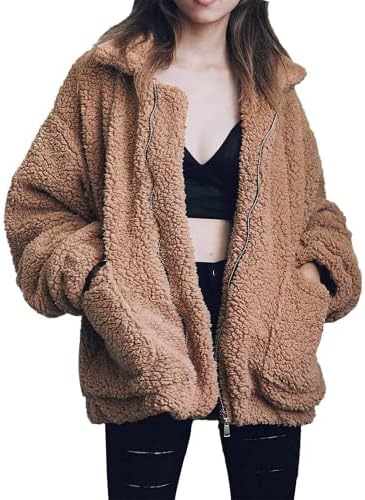 32 Degrees Women's Cozy Fleece Shirt Jacket Oversized, Brown, XL