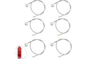 AEIMIAIDE 6 Pack 19.69in White Metal & Plastic Aerosol Nozzle Extension Hose with 360° 4.5mm Spray Tip for Auto Car Nozzle Fi