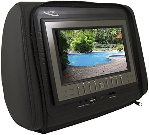 AVTEK AV-HD704D-B Vehicle Entertainment System, Head Rest High Resolution Monitor System (Black)