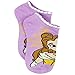 Disney Princess Belle Beauty and the Beast Girls Womens 6 pack Socks (Shoe: 10-4 (Sock: 6-8), Purple/Multi)