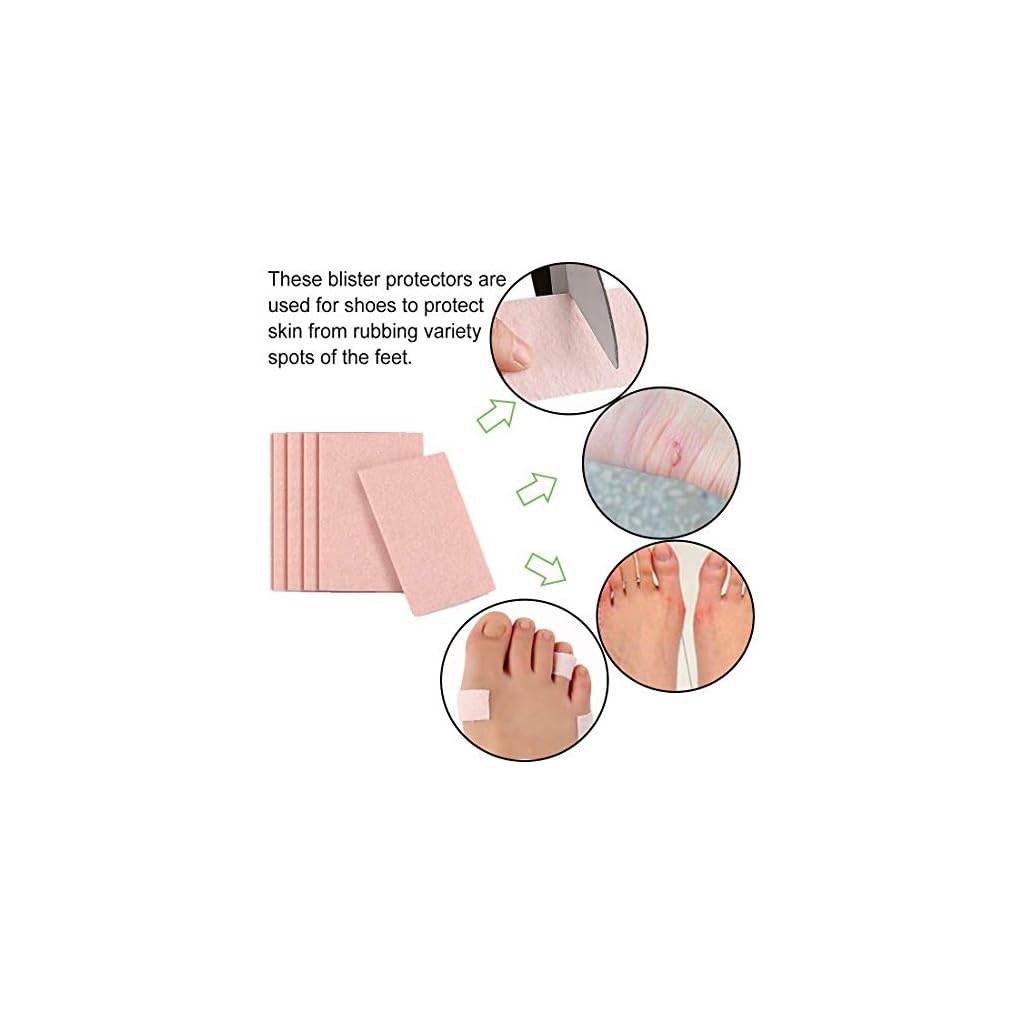 Mcvcoyh Moleskin Tapes (15 Count) 2 5/8Inch X 1 7/8 Inch for Feet