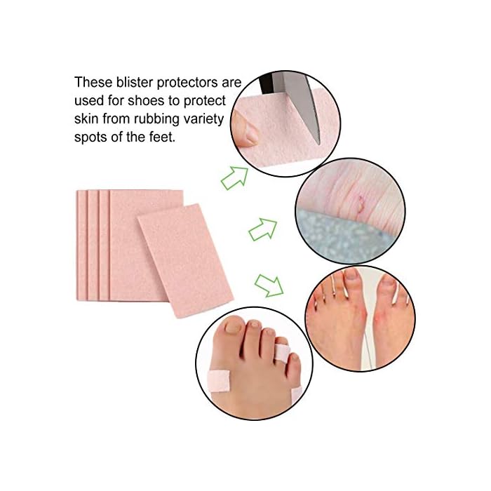 Mcvcoyh Moleskin Tapes (15 Count) 2 5/8Inch X 1 7/8 Inch for Feet