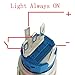 E Support™ Momentary 16mm 12V 3A Blue LED Light Angel Eye Metal Push Button Toggle Switch Socket Plug Wire Home Office